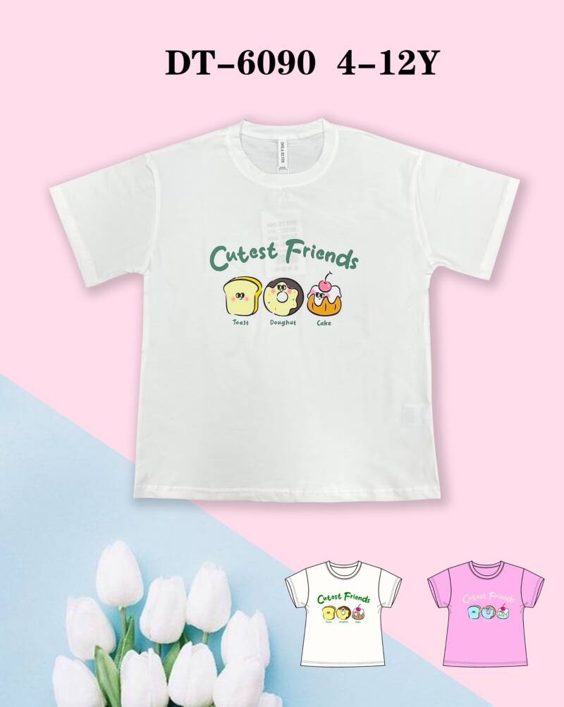 Bluzka dziewczęcy. Roz 4-12. Mix Kolor Paczka 5 szt.